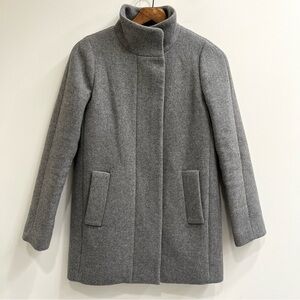 J. Crew Factory Wool-Blend City Coat in Heather Dusk Size 0